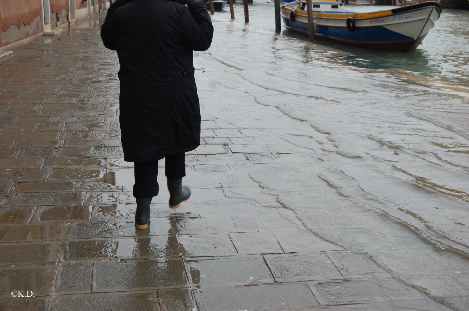 Venedig - Aqua alta im Dezember 2008