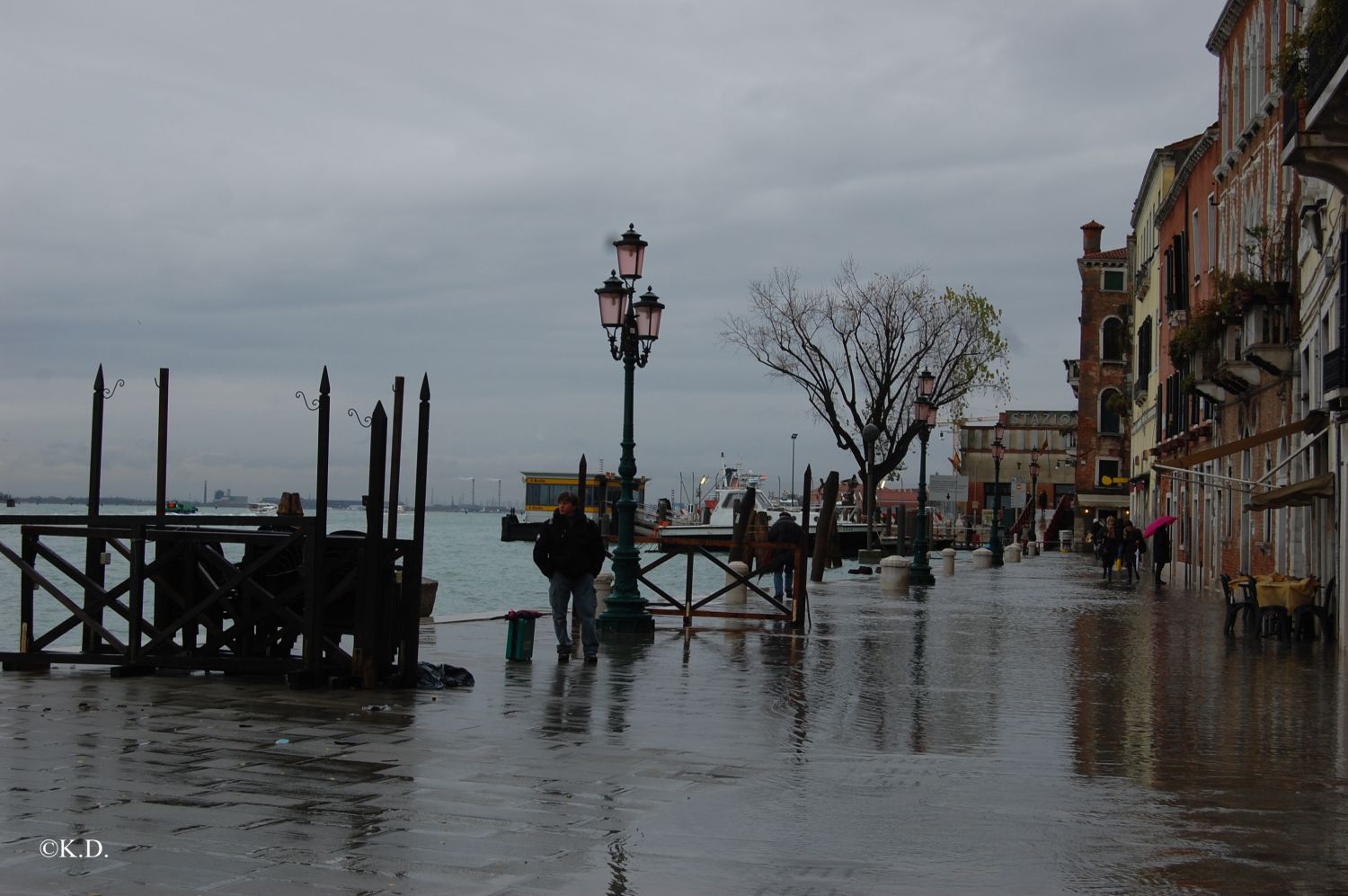 Venedig - Aqua alta im Dezember 2008