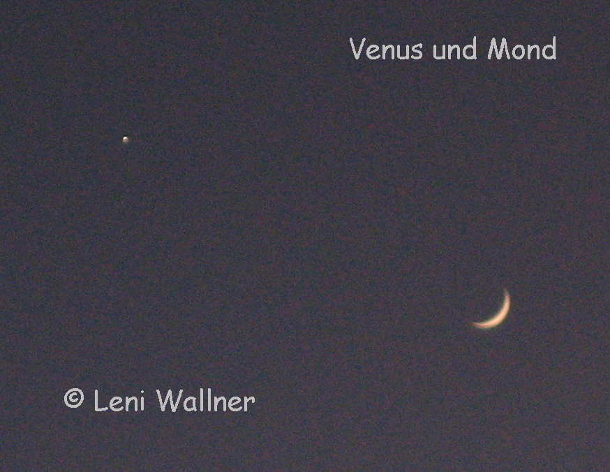 Venus und Mond