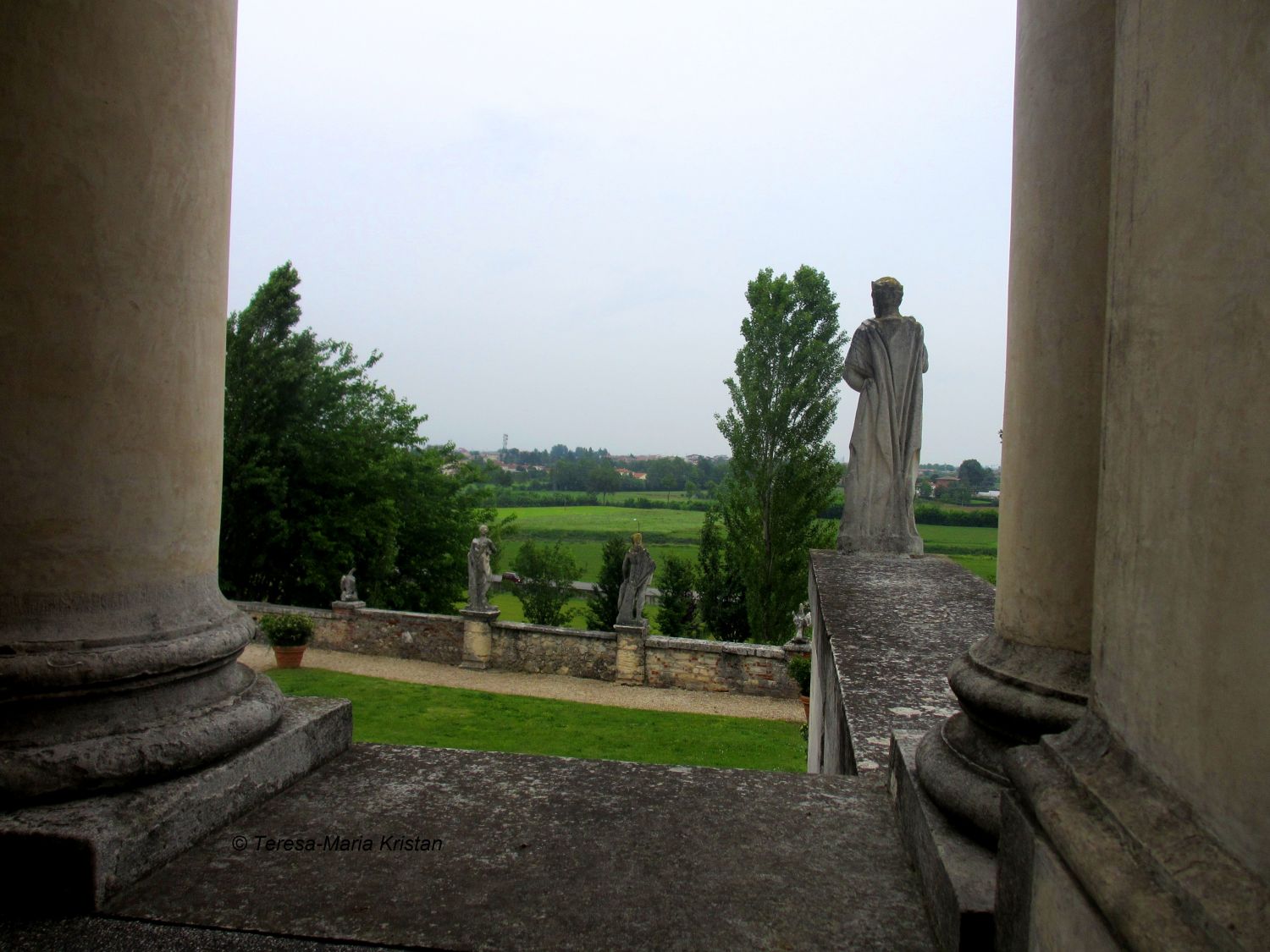 Villa La Rotonda-Blick in den Garten