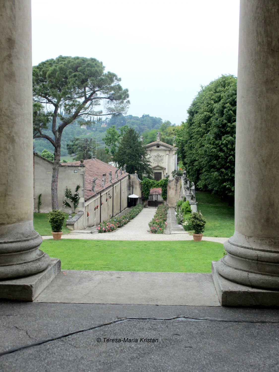 Villa La Rotonda- Blick zum Einfahrtsweg