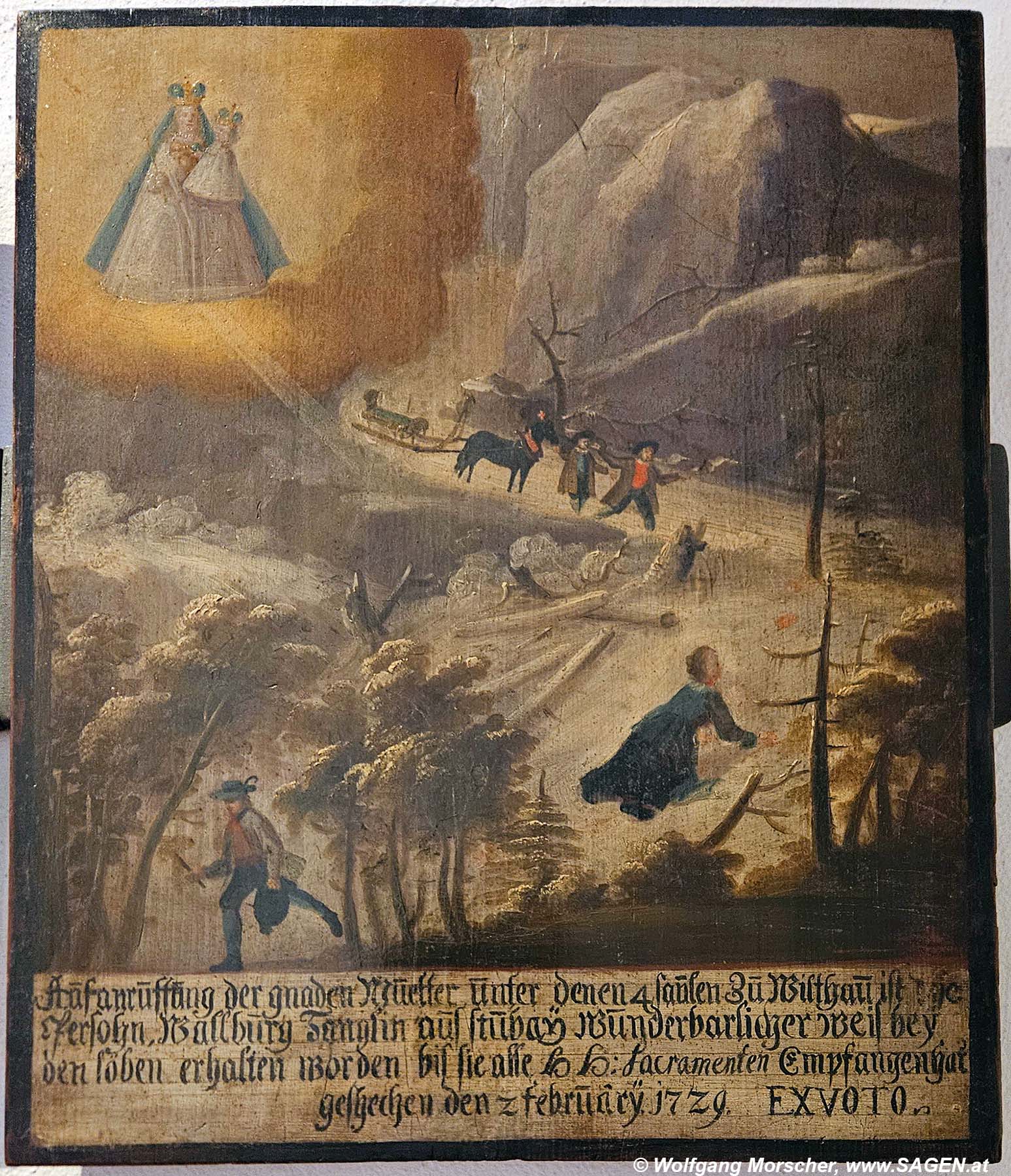 Votivbild 1729, Basilika Wilten, Innsbruck