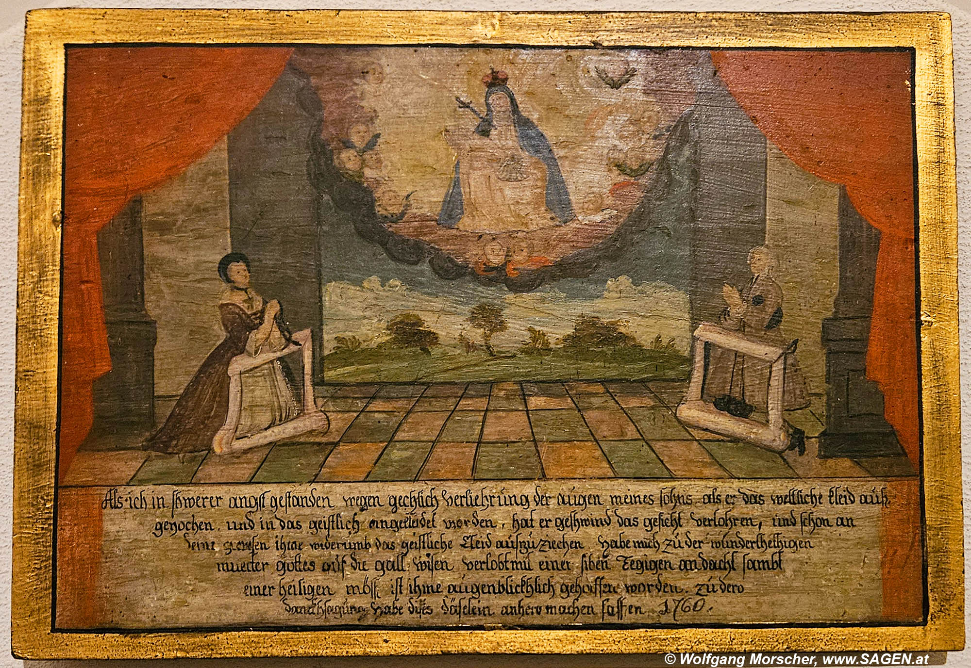 Votivbild 1760, Wallfahrtskirche Mentlberg, Innsbruck