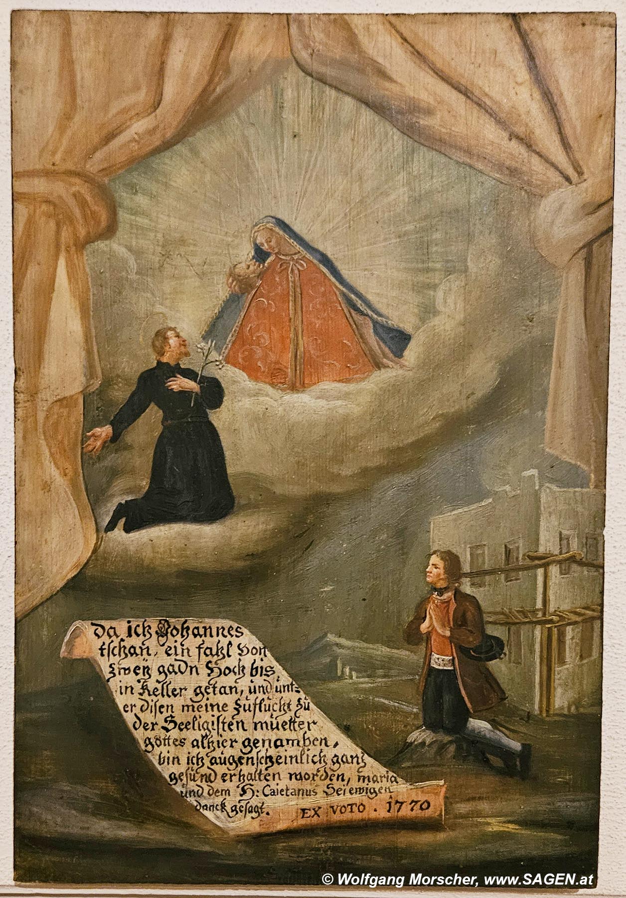 Votivbild 1770, Wallfahrtskirche Mentlberg, Innsbruck