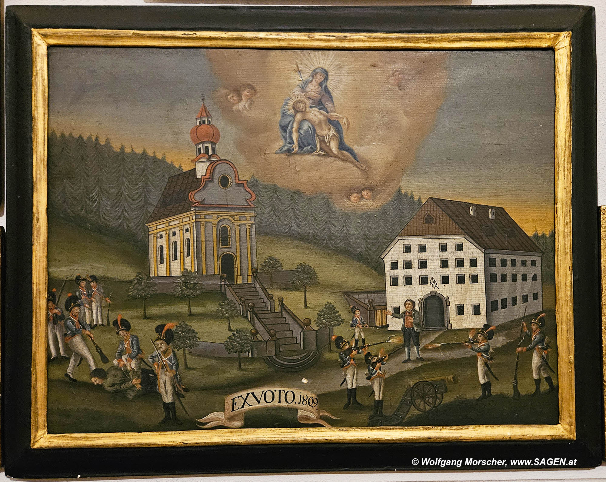 Votivbild 1809, Wallfahrtskirche Mentlberg, Innsbruck