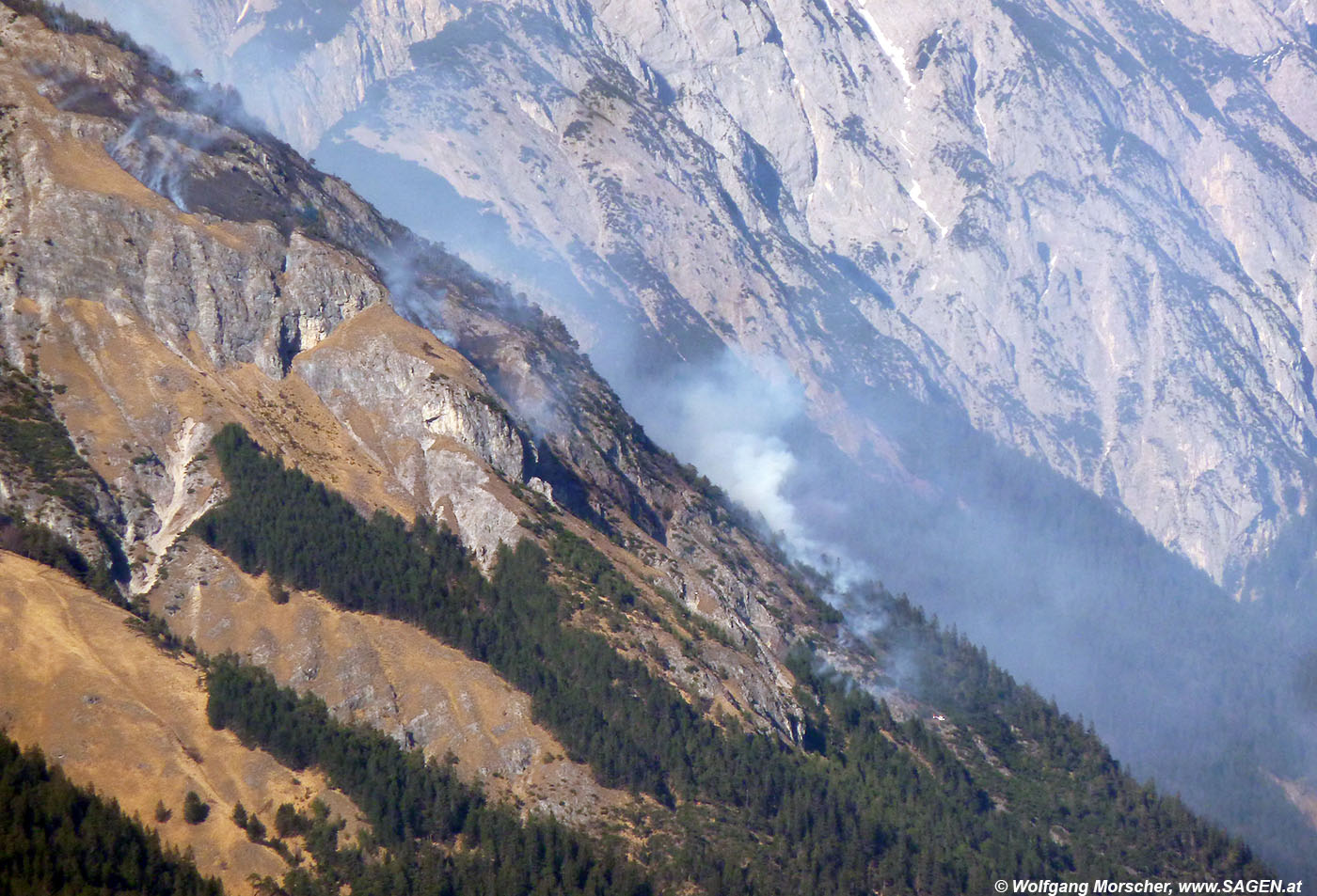 Waldbrand Tirol 20. März 2014