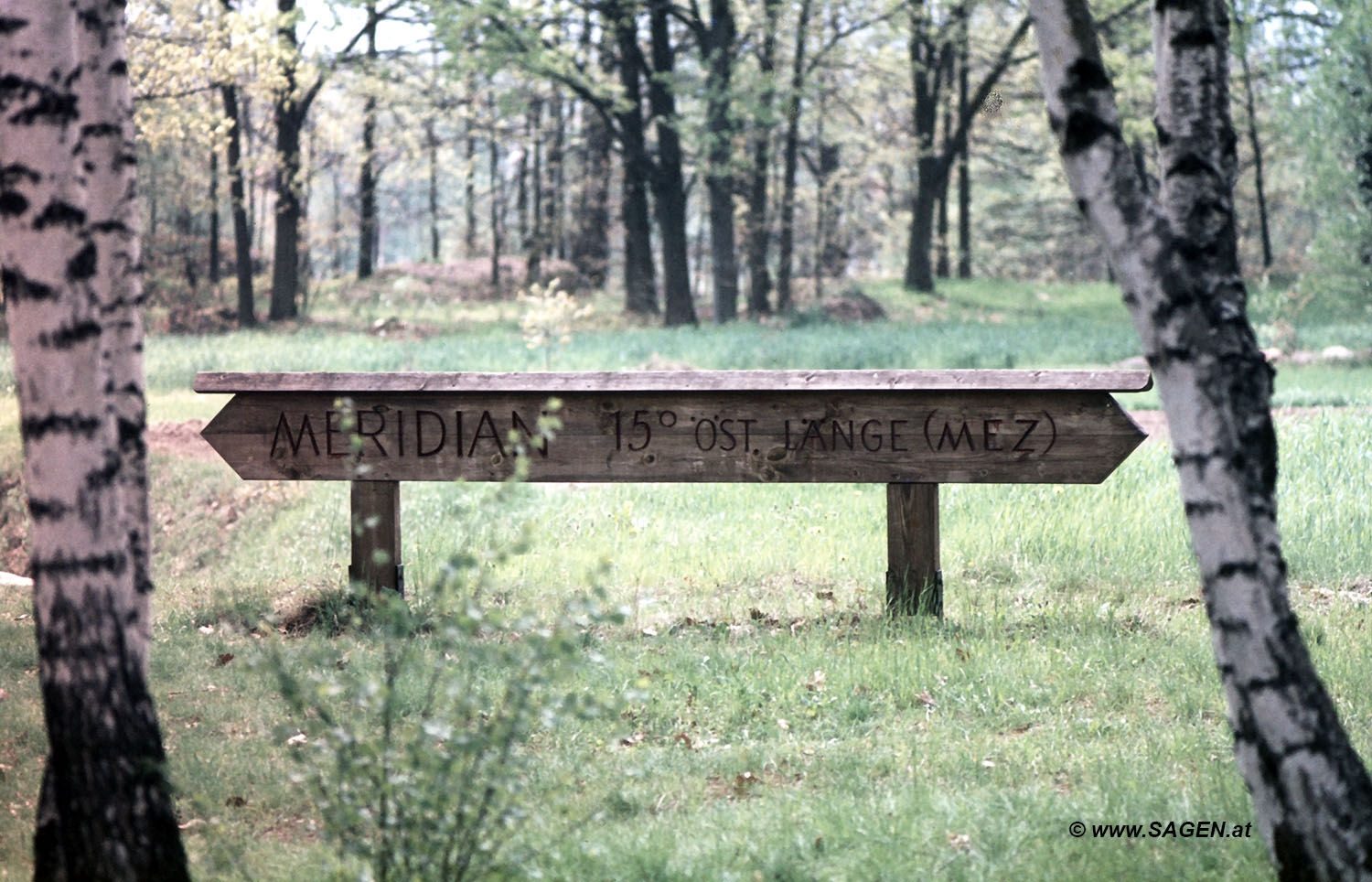 Waldviertel Meridian 15 Grad östliche Länge