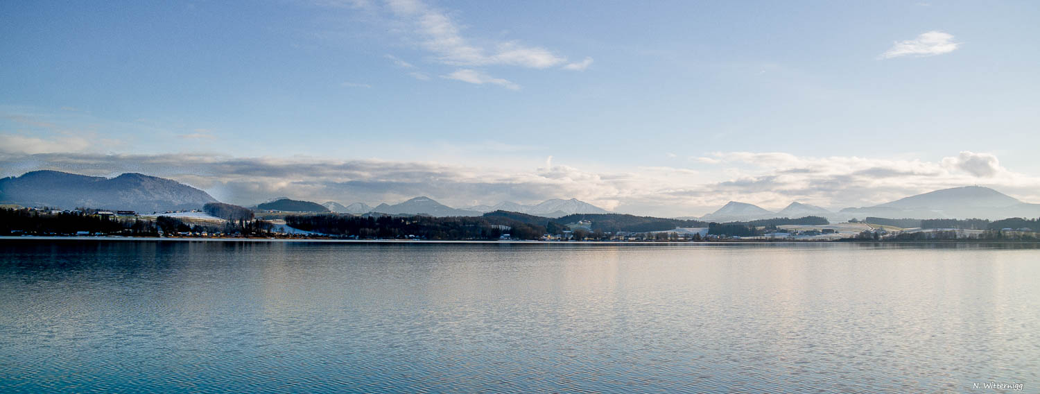 Wallersee - Blick zum Tennengebirge und Gaisberg