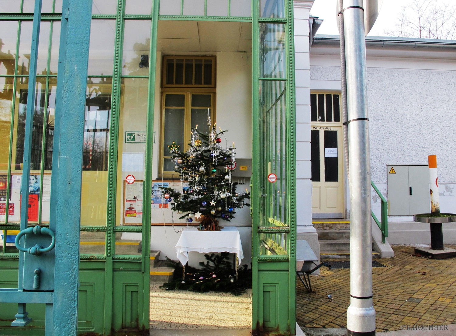 Weihnachtsbäumchen im Pförtnerhaus Otto-Wagner-Spital