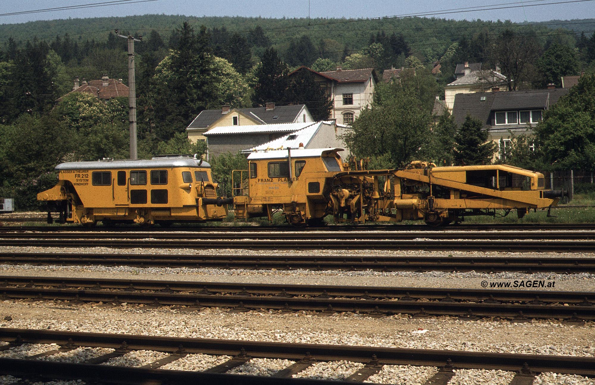 Westbahn Purkersdorf Gleisbauwagen 1979