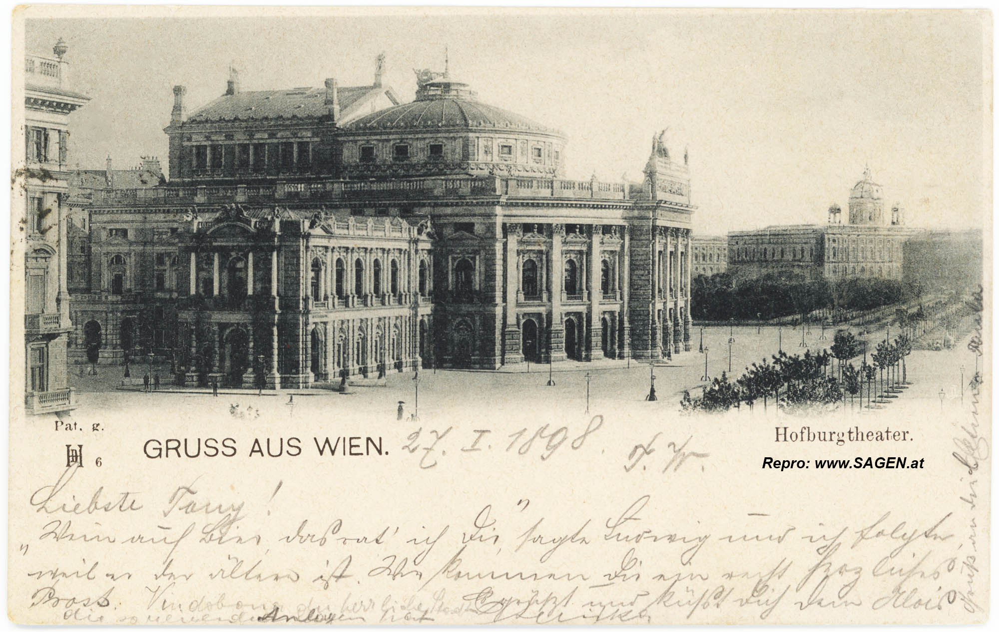 Wien Burgtheater um 1897