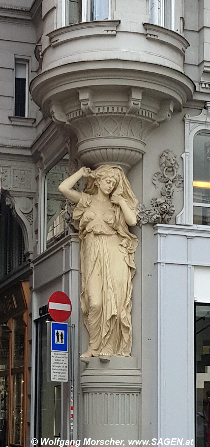 Wien, Dame stützt Erker