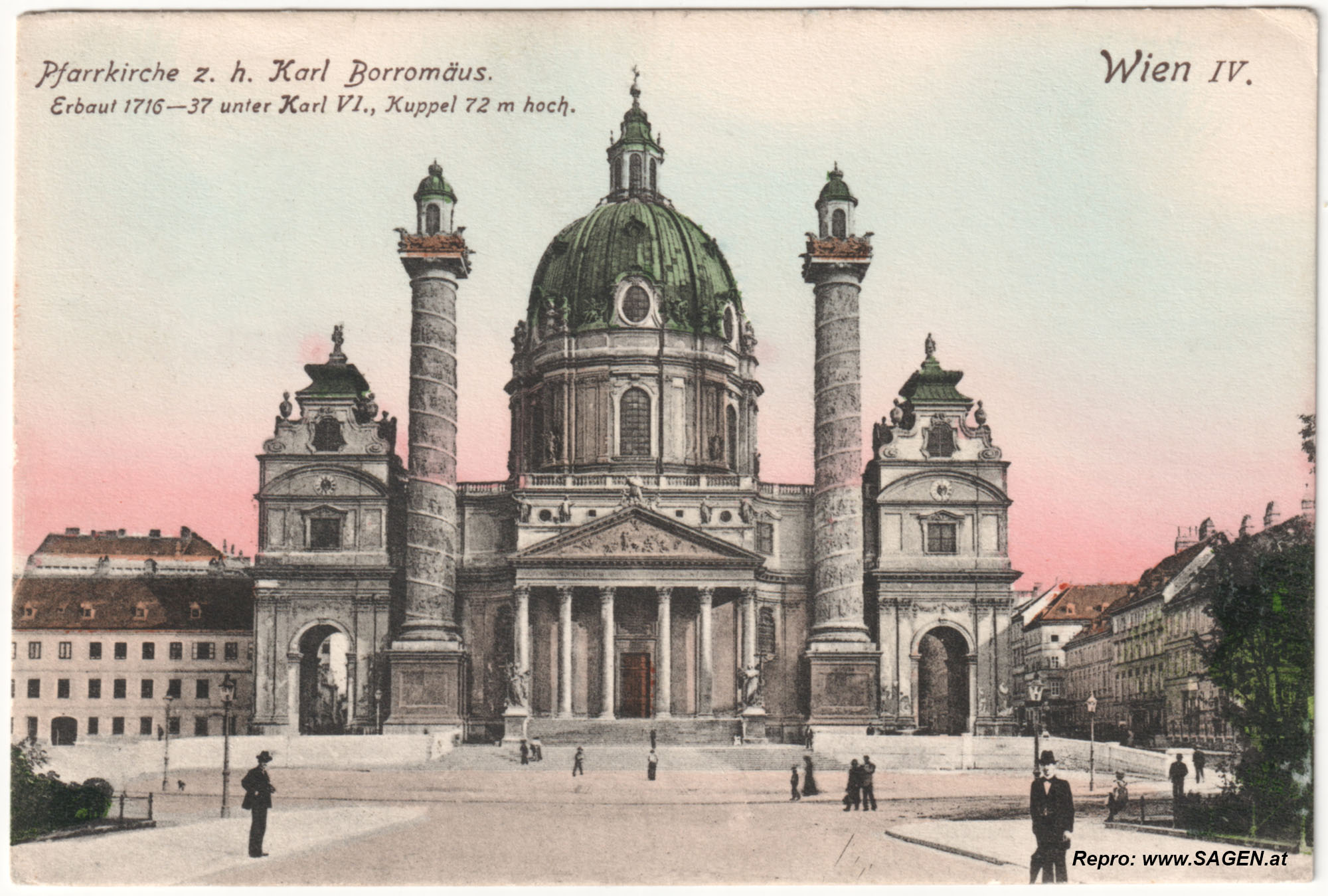 Wien, Karlskirche im Jahr 1910