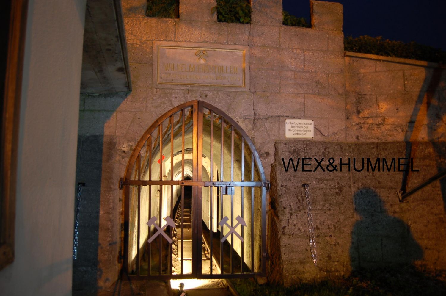 Wilhelm-Erbstollen bei Nacht