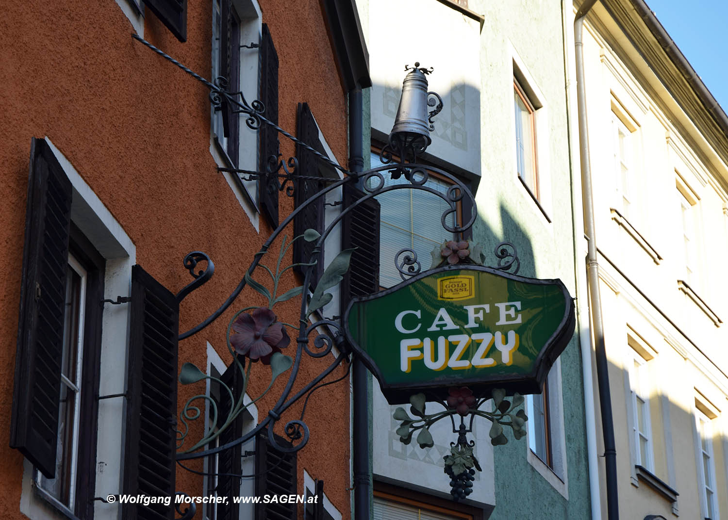 Wirtshausausleger Cafe Fuzzy