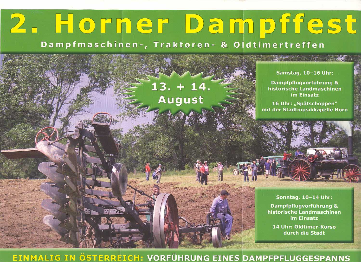 Zweites Horner Dampffest!